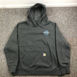 Carhartt Hoodie Rain Defender Sweatshirt Gray Womens XL Relaxed Fit 106172